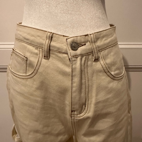 Princess Polly Miami Vice-Like Pants in Cream | Size 4 - Picture 4 of 6